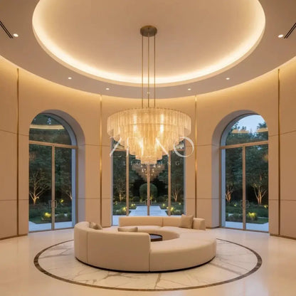 Sirena Glass Round Chandelier - Zelno