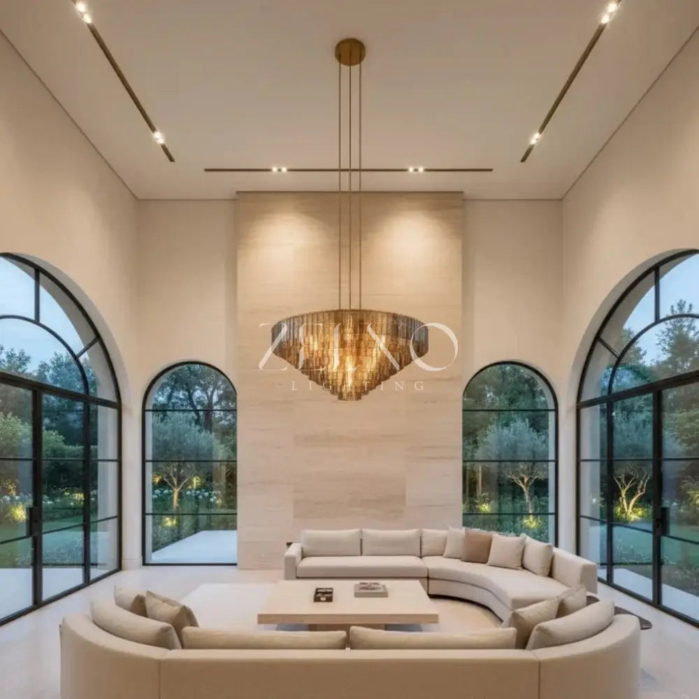 Sirena Glass Round Chandelier - Zelno