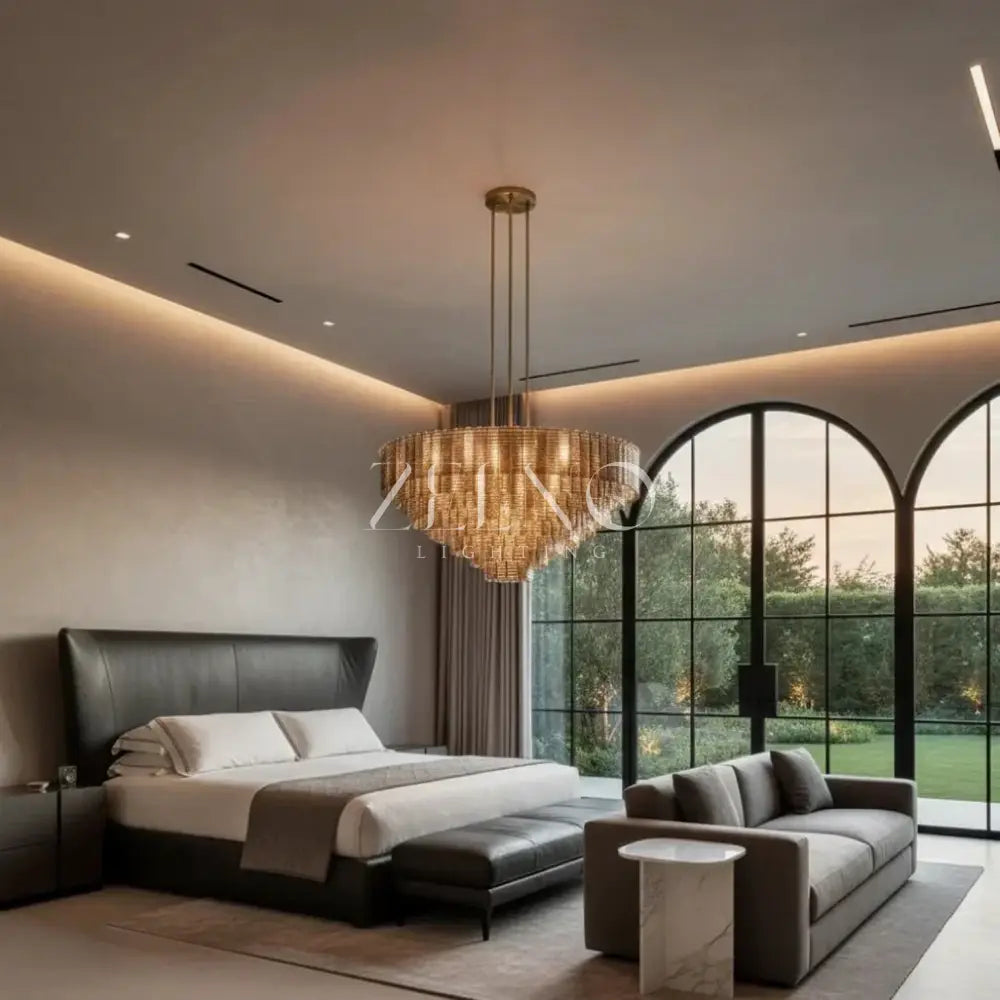 Sirena Glass Round Chandelier - Zelno