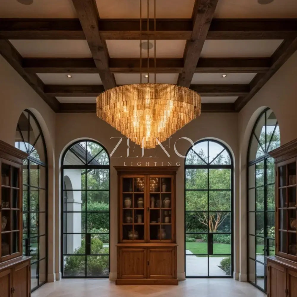 Sirena Glass Round Chandelier - Zelno