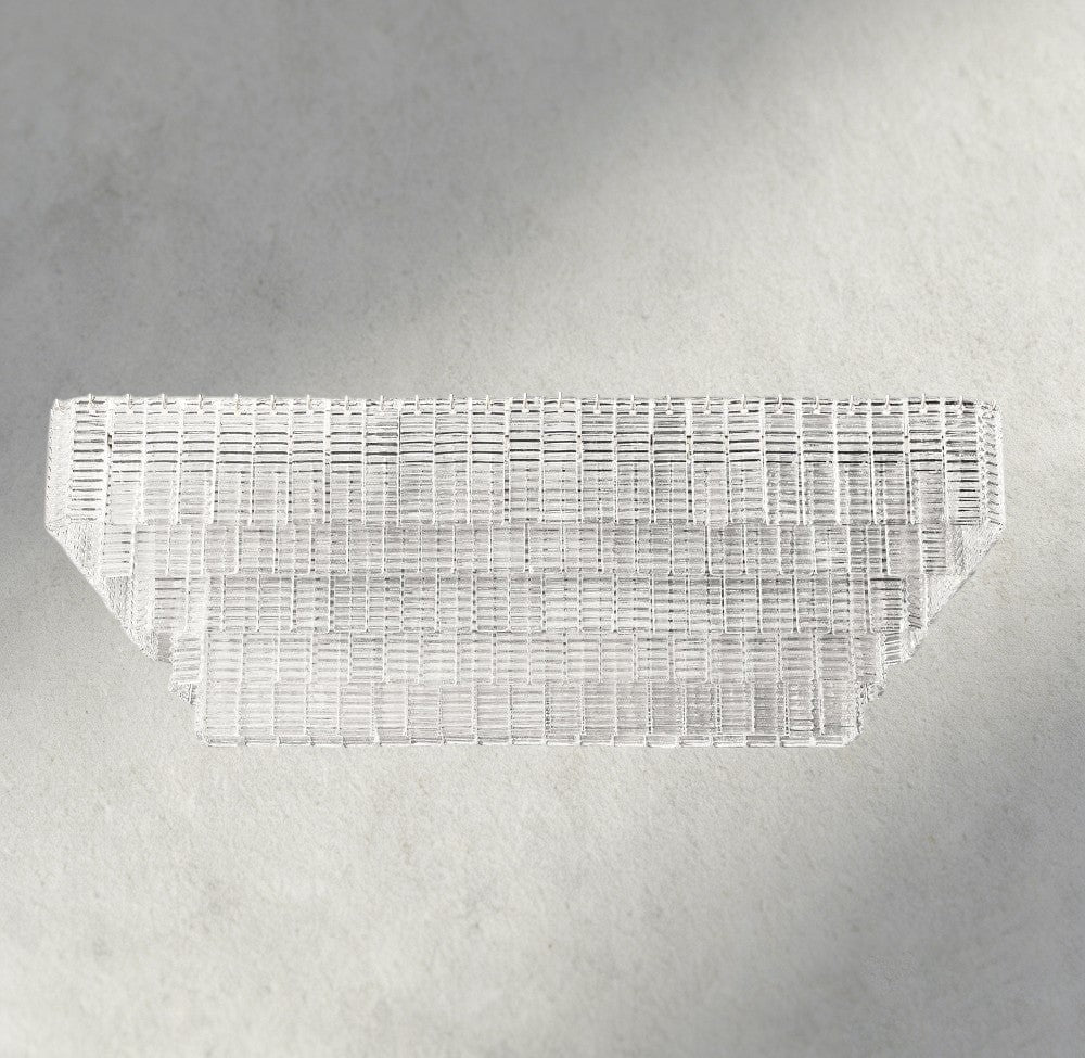 Sirene Clear Glass Rectangular Chandelier 59" - Zelno Lighting