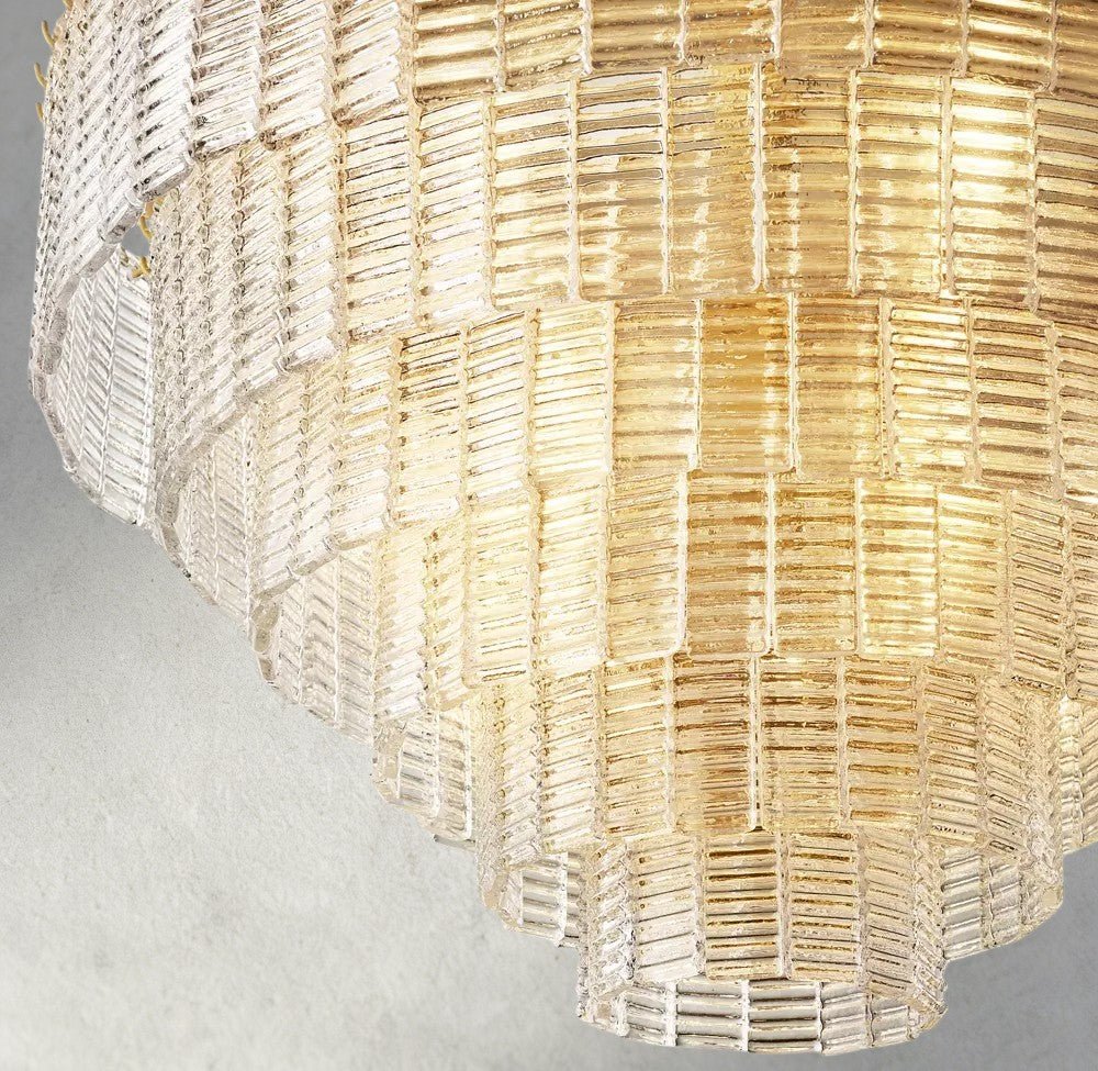 Sirene Clear Glass Round Chandelier 41", 52", 65" - Zelno Lighting