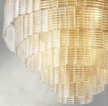 Sirene Clear Glass Round Chandelier 41", 52", 65" - Zelno Lighting