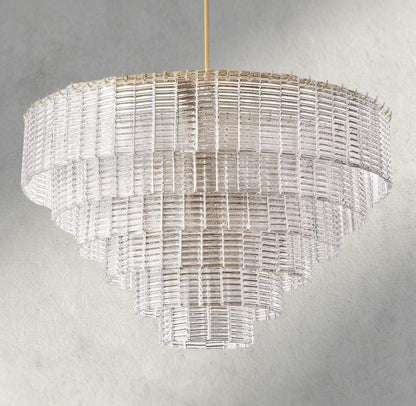 Sirene Clear Glass Round Chandelier 41", 52", 65" - Zelno Lighting