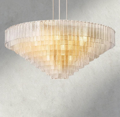 Sirene Clear Glass Round Chandelier 41", 52", 65" - Zelno Lighting
