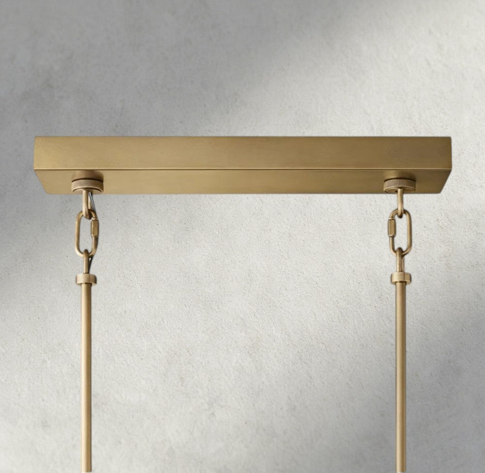 Sirene Smoke Glass Rectangular Chandelier 59", 77" - Zelno Lighting