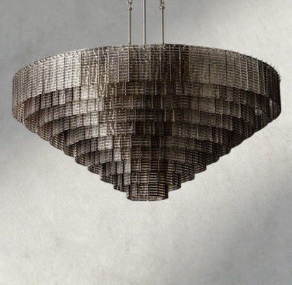 Sirene Smoke Glass Round Chandelier 41", 52", 65" - Zelno Lighting