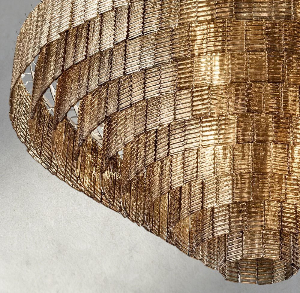 Sirene Smoke Glass Round Chandelier 41", 52", 65" - Zelno Lighting