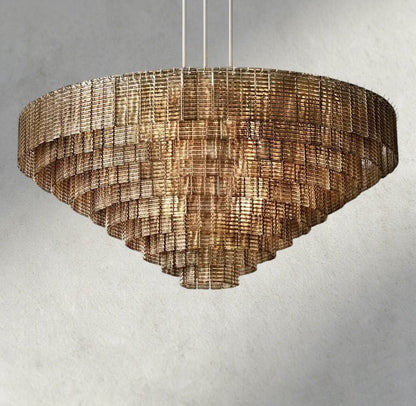 Sirene Smoke Glass Round Chandelier 41", 52", 65" - Zelno Lighting
