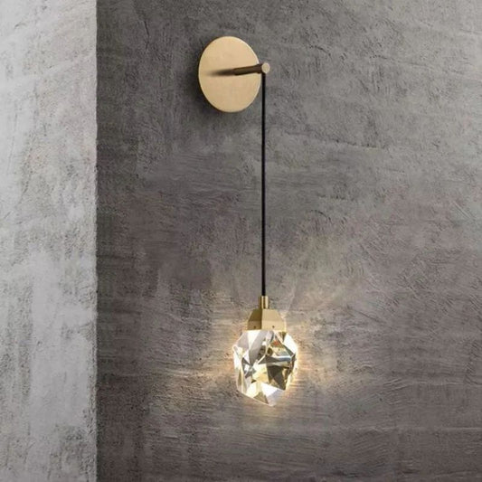 Slipe Faceted Crystal Prisms Wall Sconce (Cord) - Zelno Lighting