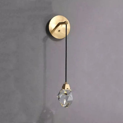 Slipe Faceted Crystal Prisms Wall Sconce (Cord) - Zelno Lighting