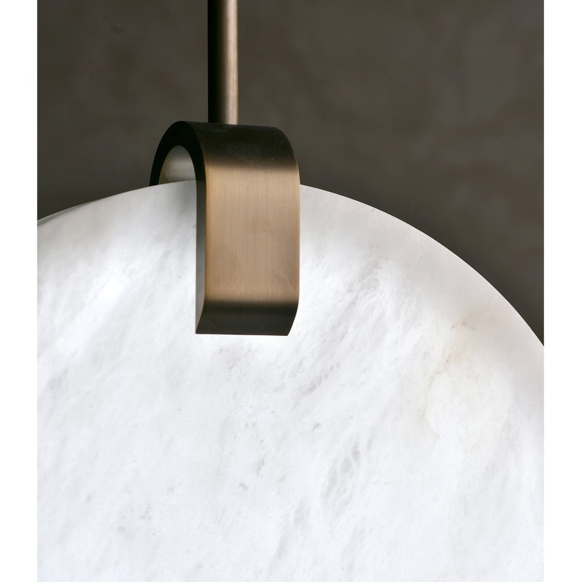Soho Real Alabaster Disc Pendant Light, Pendant Lamp For Hallway, Staircase - Zelno Lighting