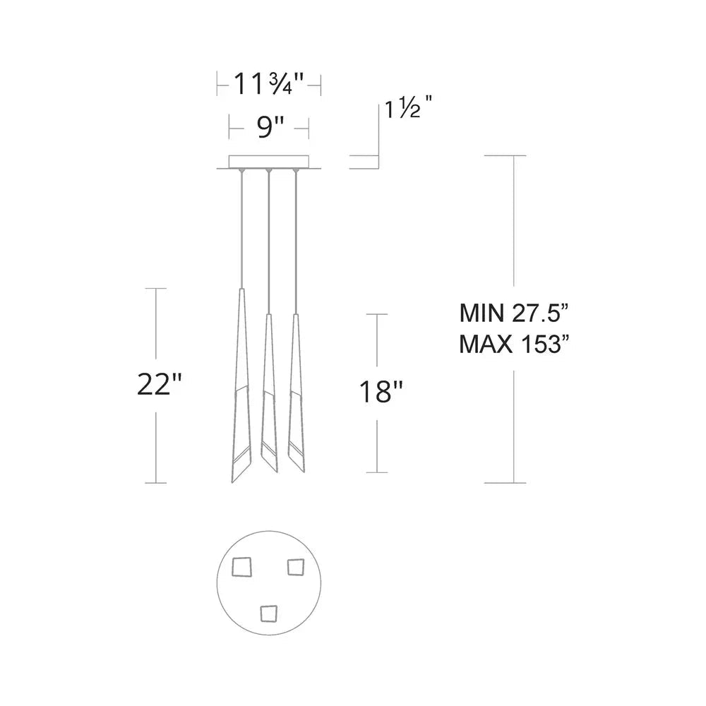 Solitude Round LED Multi Chandelier - Zelno