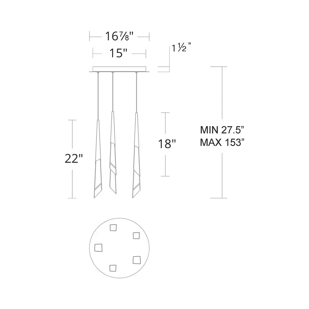 Solitude Round LED Multi Chandelier - Zelno