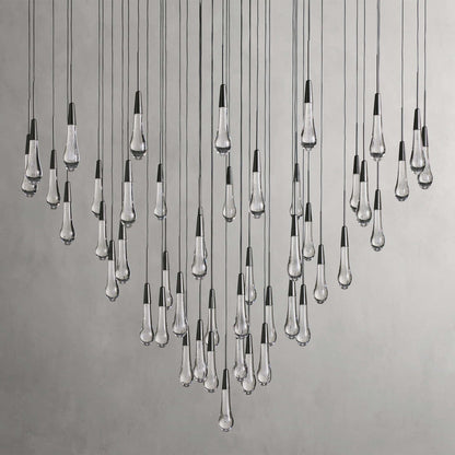 Soltaire Modern 17'' 24'' 36'' 58'' Round Chandelier Lighting - Zelno Lighting