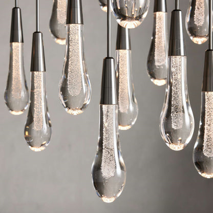 Soltaire Modern 17'' 24'' 36'' 58'' Round Chandelier Lighting - Zelno Lighting