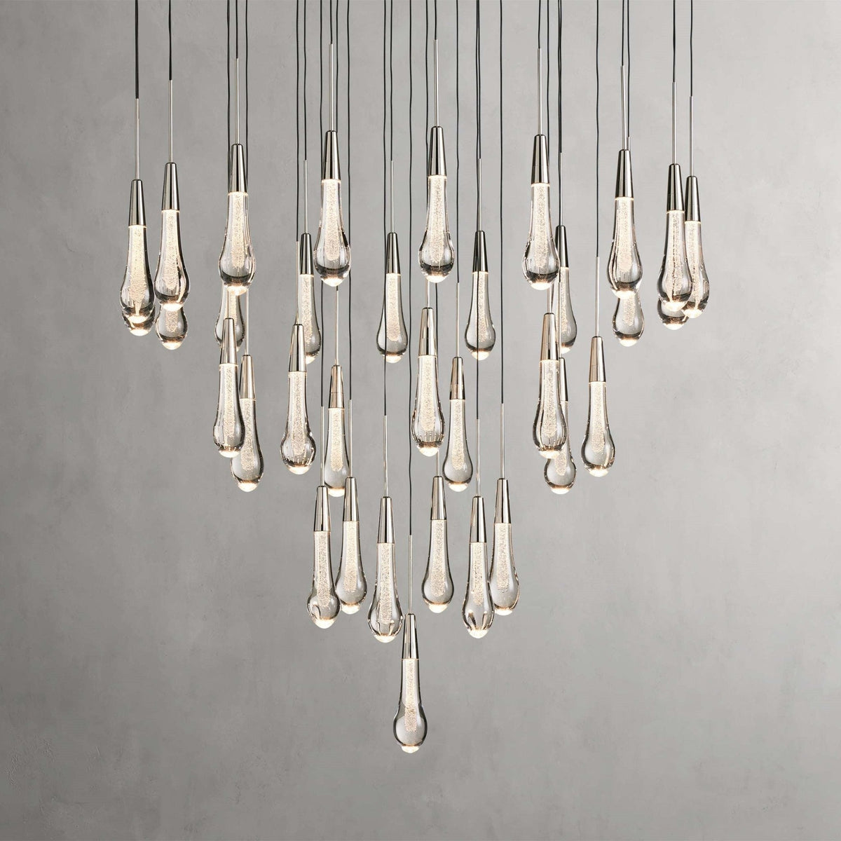 Soltaire Modern 17'' 24'' 36'' 58'' Round Chandelier Lighting - Zelno Lighting