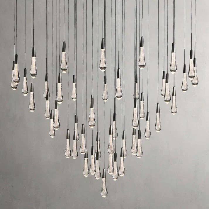 Soltaire Modern 17'' 24'' 36'' 58'' Round Chandelier Lighting - Zelno Lighting