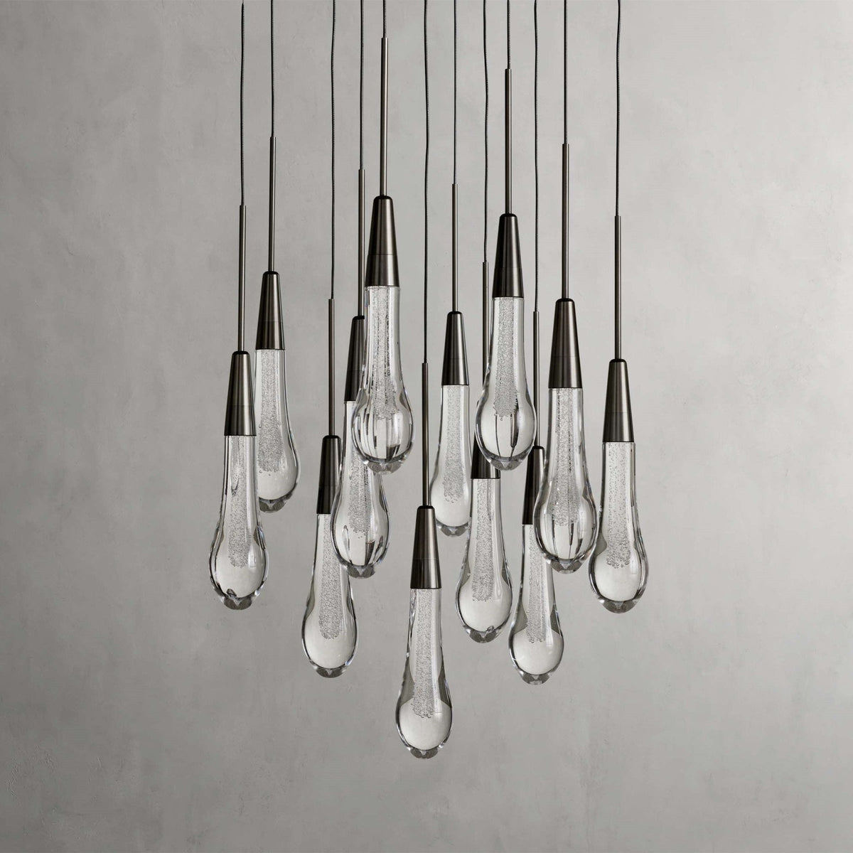 Soltaire Modern 17'' 24'' 36'' 58'' Round Chandelier Lighting - Zelno Lighting