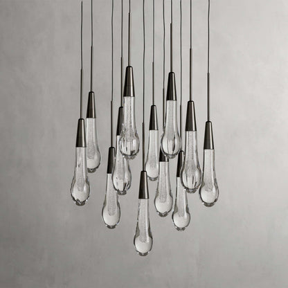 Soltaire Modern 17'' 24'' 36'' 58'' Round Chandelier Lighting - Zelno Lighting