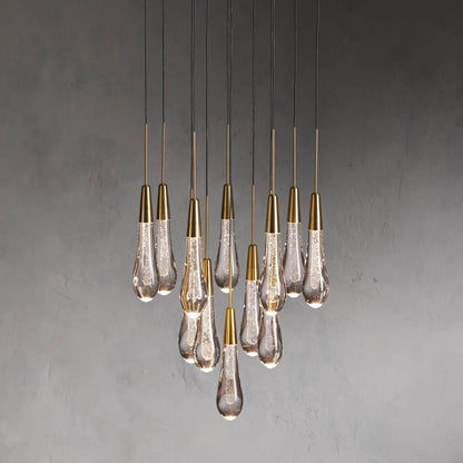 Soltaire Modern 17'' 24'' 36'' 58'' Round Chandelier Lighting - Zelno Lighting