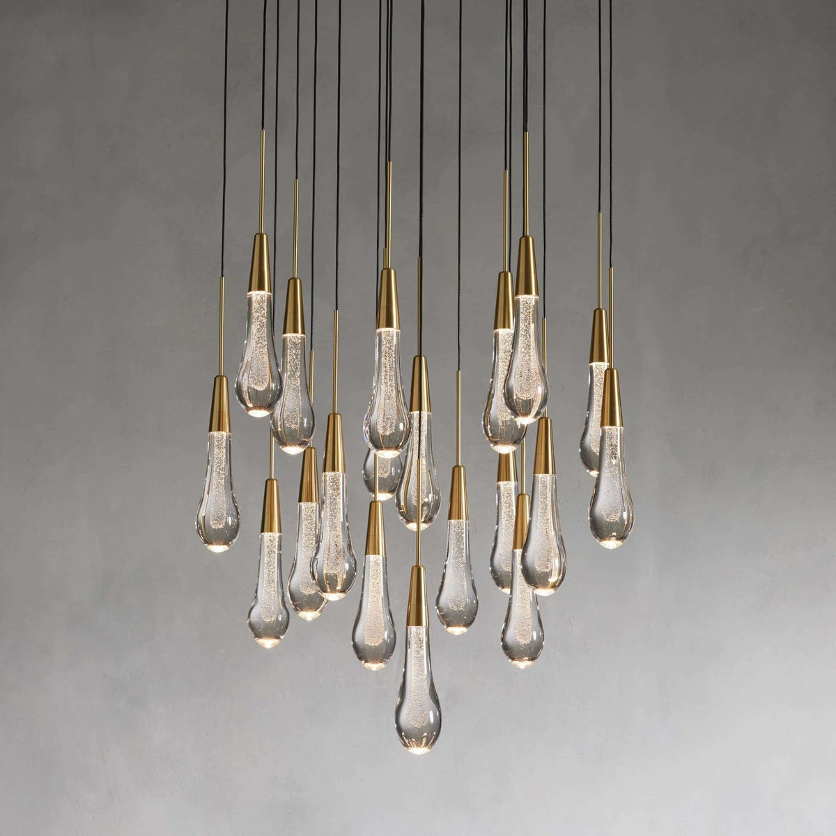 Soltaire Modern 17'' 24'' 36'' 58'' Round Chandelier Lighting - Zelno Lighting