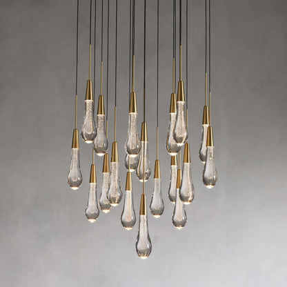 Soltaire Modern 17'' 24'' 36'' 58'' Round Chandelier Lighting - Zelno Lighting