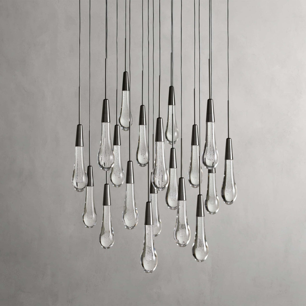Soltaire Modern 17'' 24'' 36'' 58'' Round Chandelier Lighting - Zelno Lighting