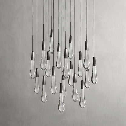 Soltaire Modern 17'' 24'' 36'' 58'' Round Chandelier Lighting - Zelno Lighting
