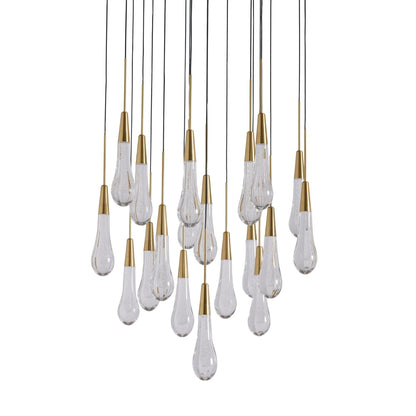 Soltaire Modern 17'' 24'' 36'' 58'' Round Chandelier Lighting - Zelno Lighting