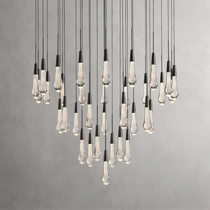 Soltaire Modern 17'' 24'' 36'' 58'' Round Chandelier Lighting - Zelno Lighting