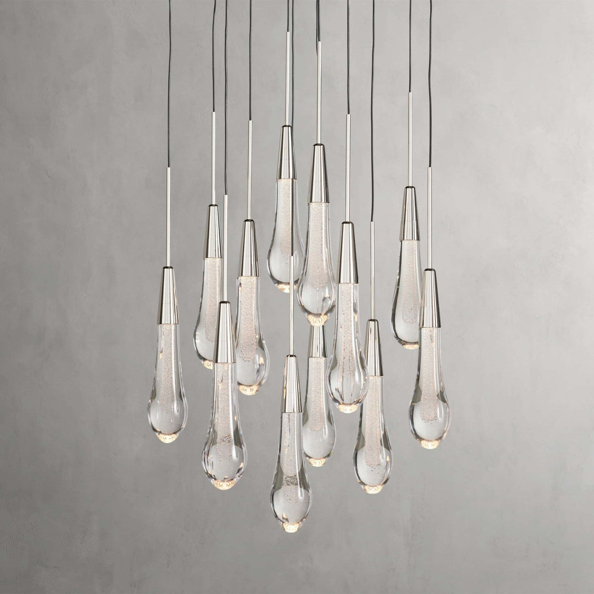 Soltaire Modern 17'' 24'' 36'' 58'' Round Chandelier Lighting - Zelno Lighting