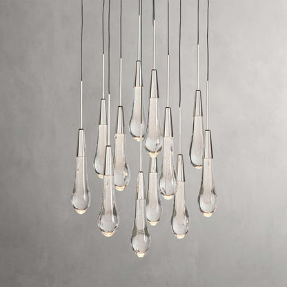 Soltaire Modern 17'' 24'' 36'' 58'' Round Chandelier Lighting - Zelno Lighting