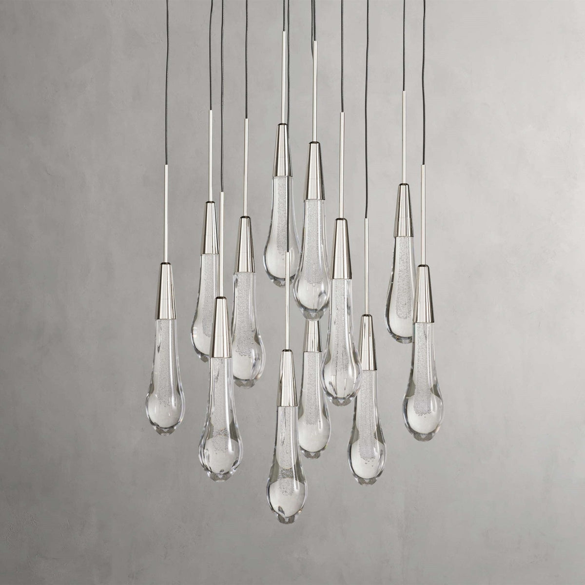 Soltaire Modern 17'' 24'' 36'' 58'' Round Chandelier Lighting - Zelno Lighting