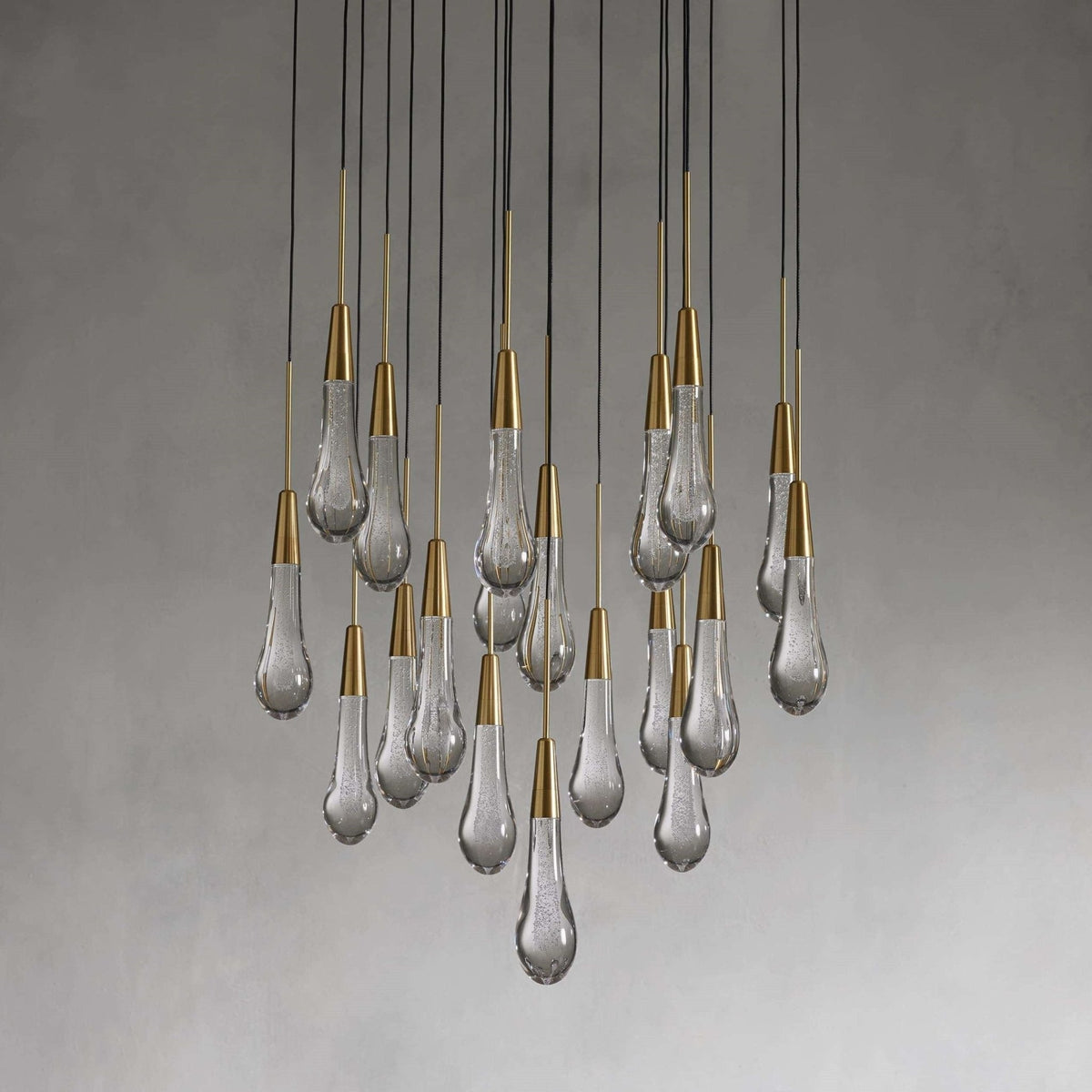 Soltaire Modern 17'' 24'' 36'' 58'' Round Chandelier Lighting - Zelno Lighting