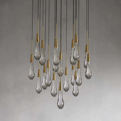 Soltaire Modern 17'' 24'' 36'' 58'' Round Chandelier Lighting - Zelno Lighting