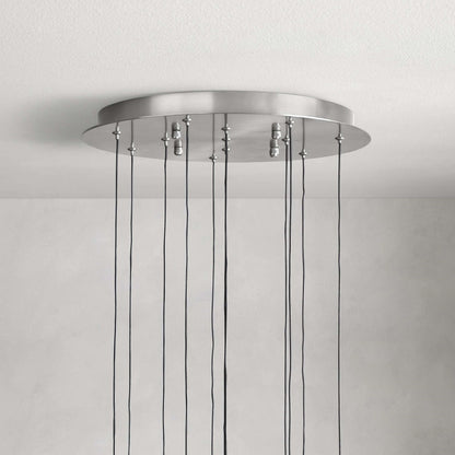 Soltaire Modern 17'' 24'' 36'' 58'' Round Chandelier Lighting - Zelno Lighting