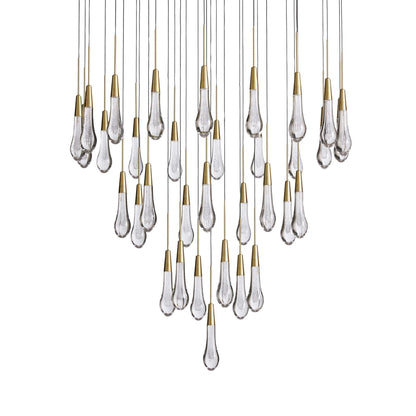 Soltaire Modern 17'' 24'' 36'' 58'' Round Chandelier Lighting - Zelno Lighting