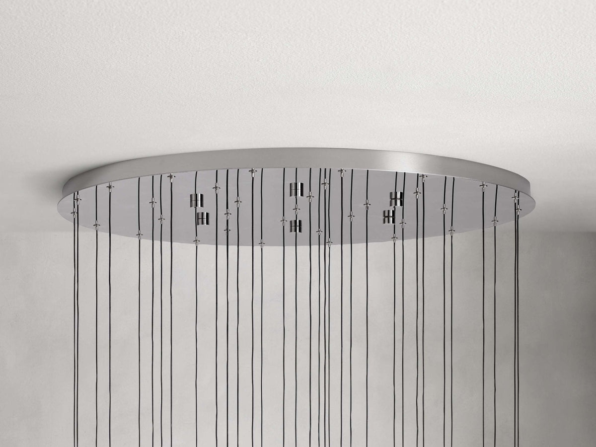 Soltaire Modern 17'' 24'' 36'' 58'' Round Chandelier Lighting - Zelno Lighting