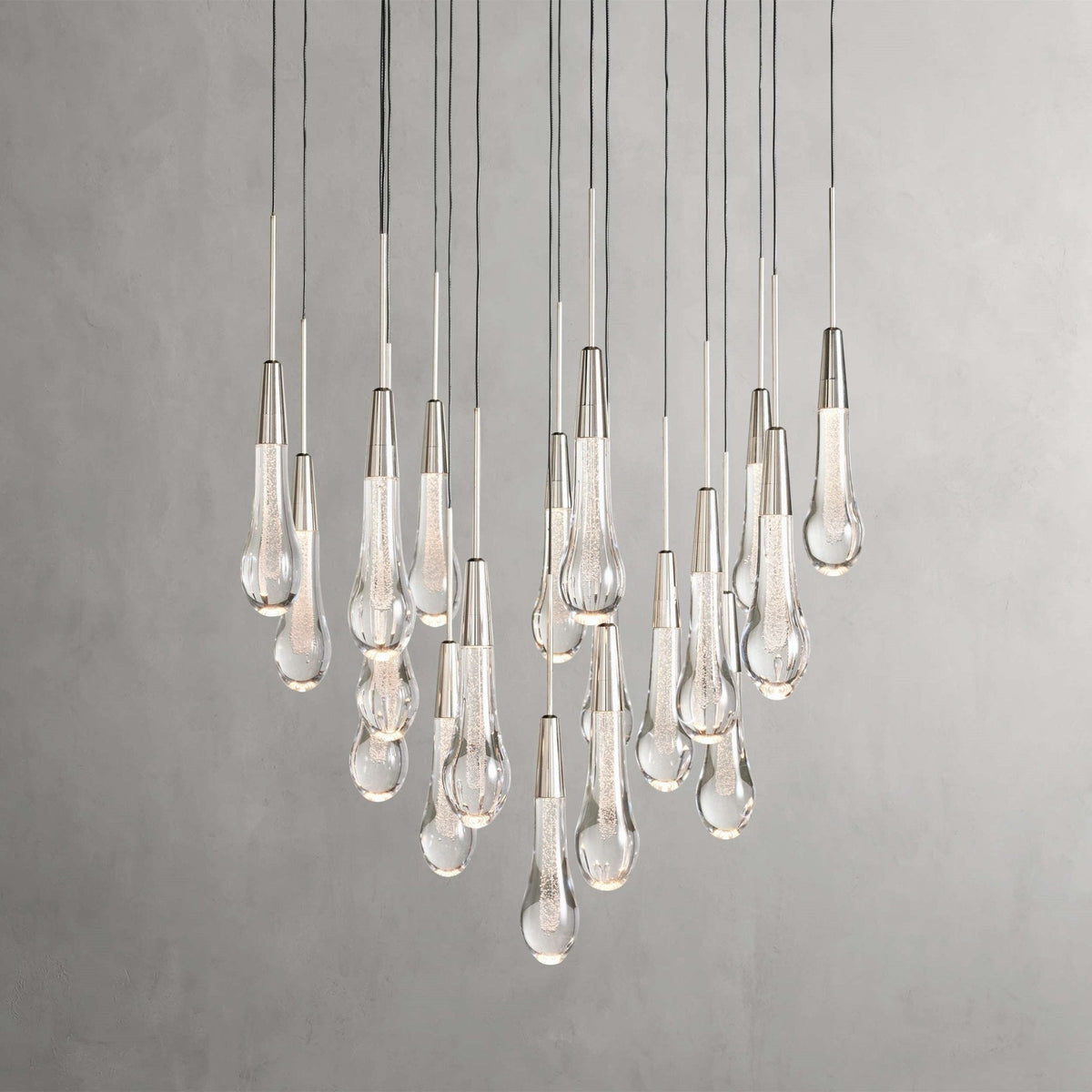 Soltaire Modern 17'' 24'' 36'' 58'' Round Chandelier Lighting - Zelno Lighting