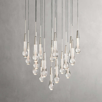 Soltaire Modern 17'' 24'' 36'' 58'' Round Chandelier Lighting - Zelno Lighting