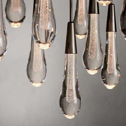 Soltaire Modern 17'' 24'' 36'' 58'' Round Chandelier Lighting - Zelno Lighting