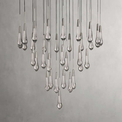 Soltaire Modern 17'' 24'' 36'' 58'' Round Chandelier Lighting - Zelno Lighting