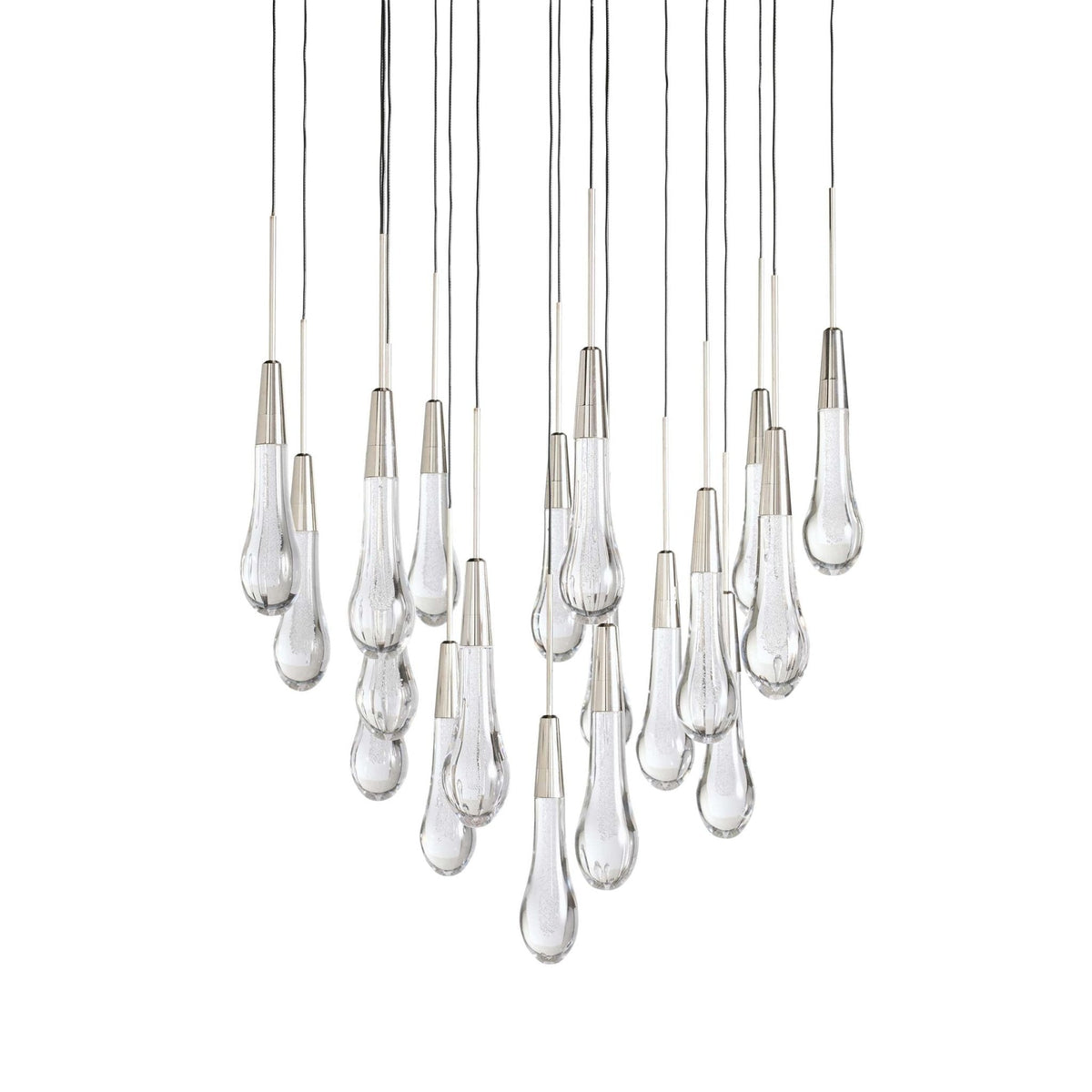 Soltaire Modern 17'' 24'' 36'' 58'' Round Chandelier Lighting - Zelno Lighting