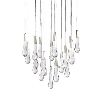 Soltaire Modern 17'' 24'' 36'' 58'' Round Chandelier Lighting - Zelno Lighting