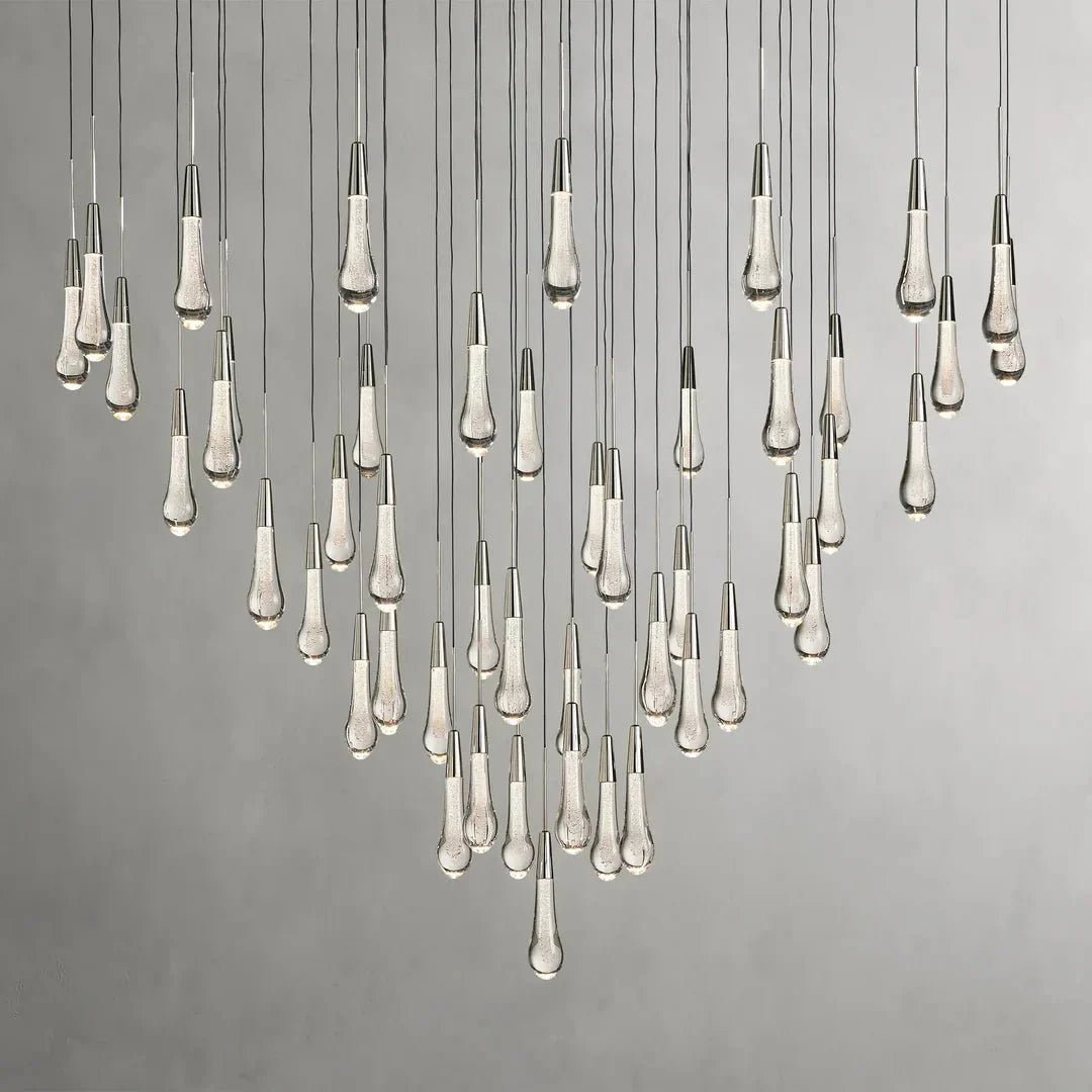 Soltaire Modern 17'' 24'' 36'' 58'' Round Chandelier Lighting - Zelno Lighting