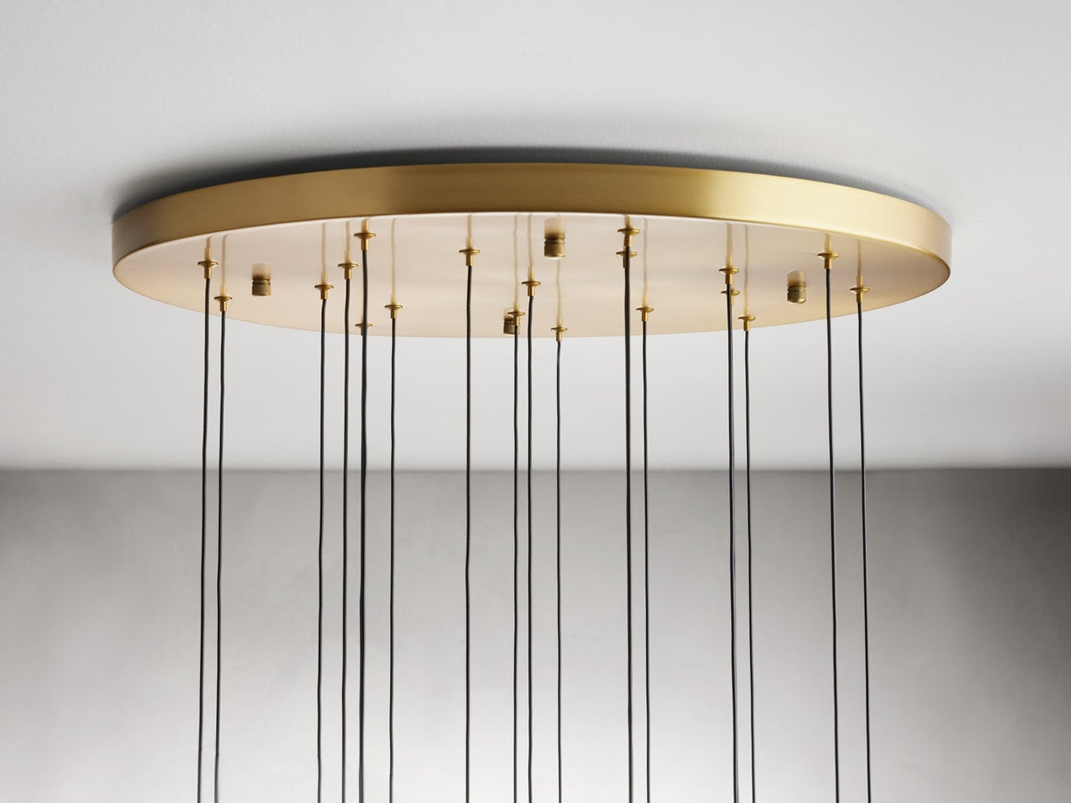 Soltaire Modern 17'' 24'' 36'' 58'' Round Chandelier Lighting - Zelno Lighting
