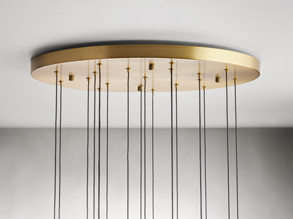 Soltaire Modern 17'' 24'' 36'' 58'' Round Chandelier Lighting - Zelno Lighting