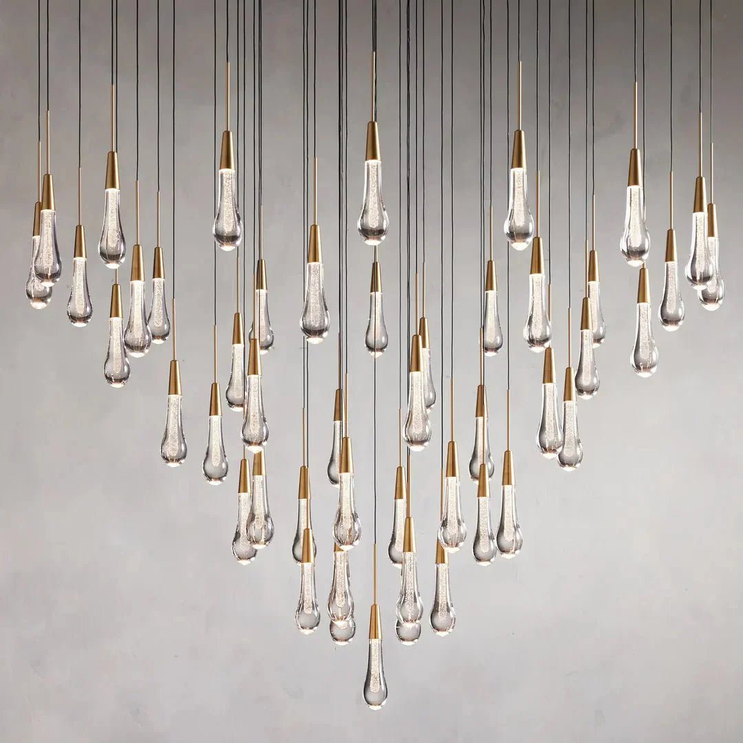 Soltaire Modern 17'' 24'' 36'' 58'' Round Chandelier Lighting - Zelno Lighting
