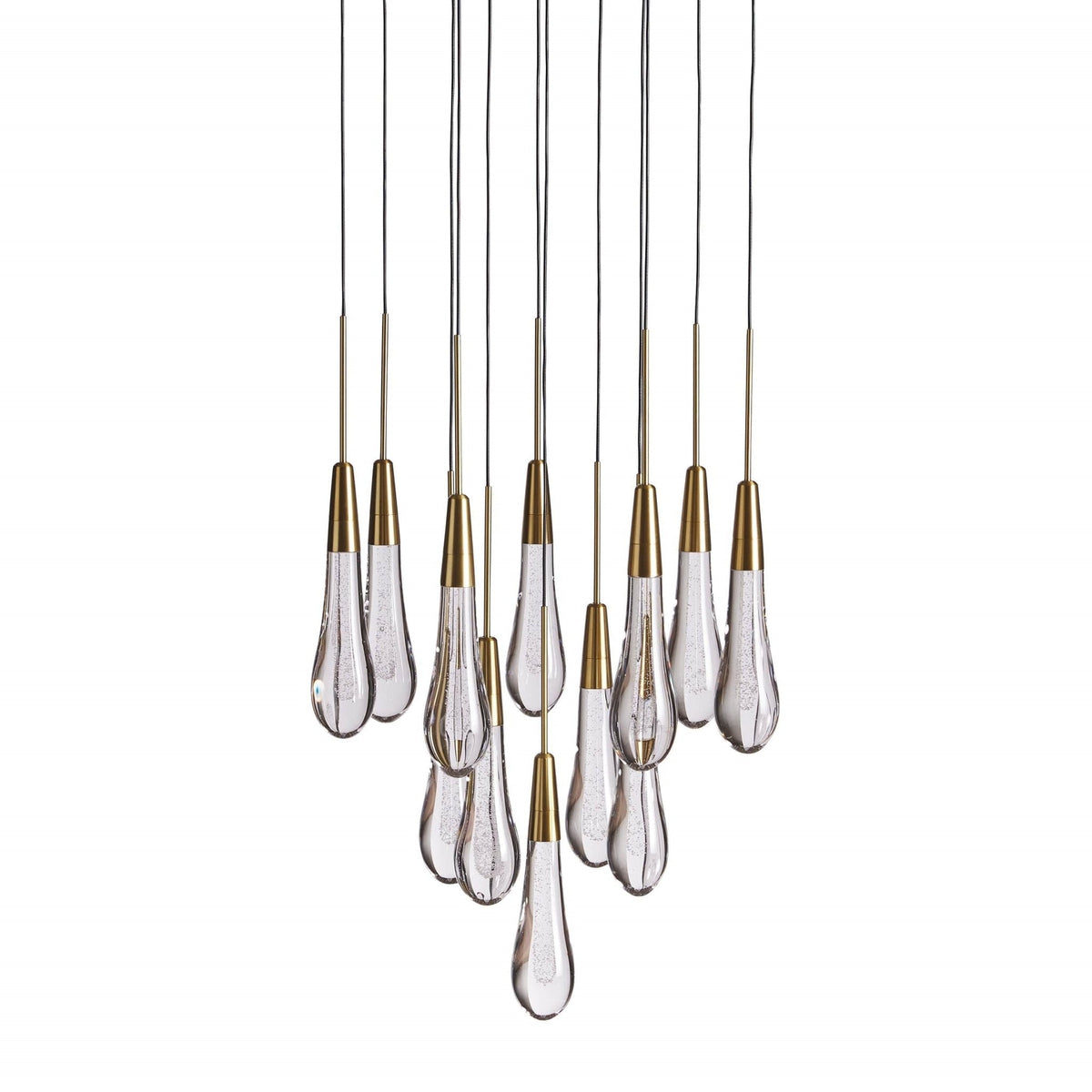 Soltaire Modern 17'' 24'' 36'' 58'' Round Chandelier Lighting - Zelno Lighting